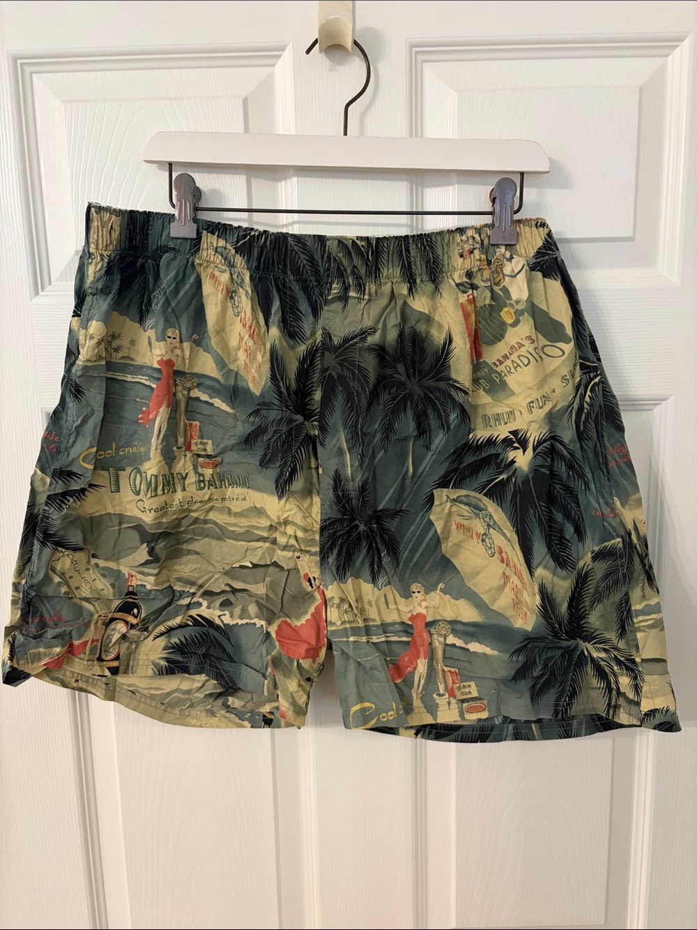 Tommy Bahama Green and Cream Tropical Print Boxers